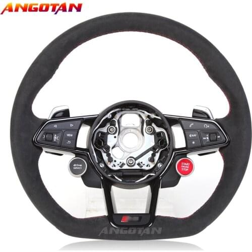 Full leather (smooth leather and Italy Alcantara leather Steering Wheel For Audi R8