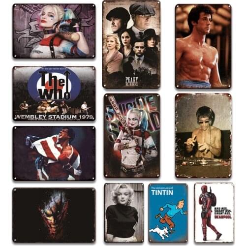 Popular Cinemas Poster Iron Painting Vintage Peaky Blinders Metal Tin Sign Retro Film Wall Sticker Man Cave Room Decor Plaque