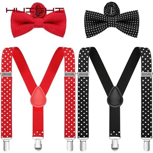 5 Color Suspenders For Men Suit Skirt Women Three Clip Braces Dot Vintage Decoration Wedding Polyester Suspenders Accessories