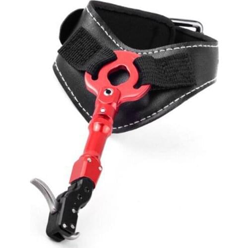 360 Degree Rotating Jaw Archery Adjustable Strap Hunting Wrist Release AidsAluminum Alloy Caliper Trigger