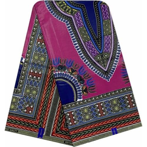 Pink dashiki wax fabric 2020 african Fabric for dress wax print cotton fabric Textile 6yards garment material