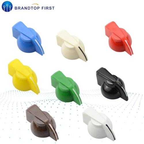 6.35mm Chicken Head potentiometer Knob Guitar effect pedal AMPS jazz bass Skirted Plactic Control Knob
