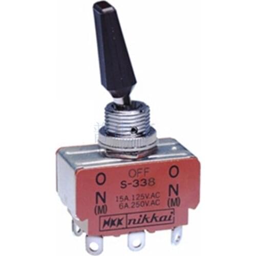 S-338R S338R DPDT (On)-Off-(On) 125V Toggle Switch NKK