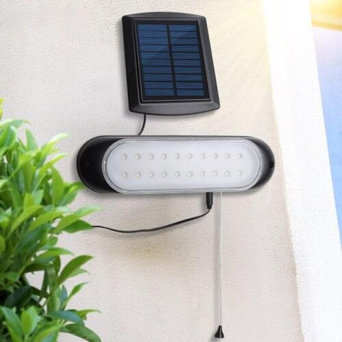 Solar Light Balcony/courtyard/kitchen Light Indoor and Outdoor Dual Purpose Light Pull Cord Control with 5 Meters Extension Cord
