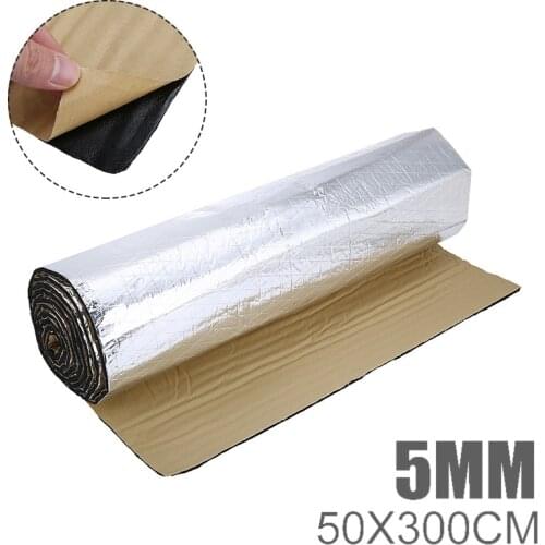 50x300cm 5mm Car Heat Insulation Foam Mat Self Adhesive Insulation Sound Deadening Mat Carpets Interior Accessories