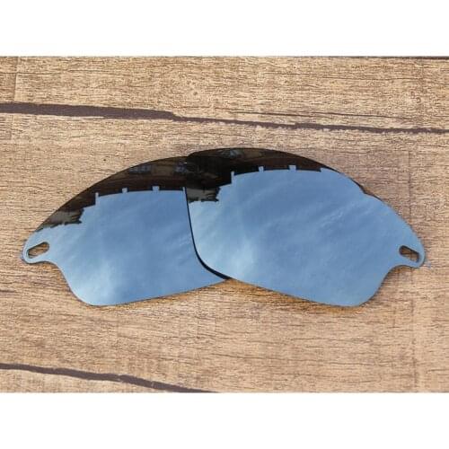 Vonxyz Black Mirror Polarized Replacement Lenses for-Oakley Fast Jacket Frame
