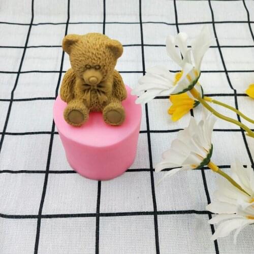 1PC 3D Bear Silicone Mold Fondant Baking Decorating Tools Chocolate Gumpaste Soap Mould