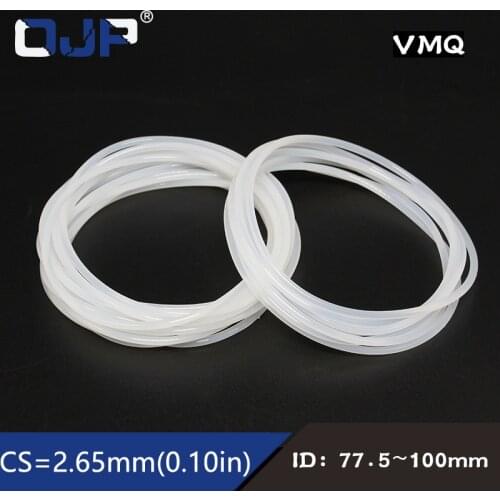 1PC/lot Silicon Ring Silicone O ring 2.65mm Thickness ID77.5/80/82.5/87.5/97.5/100mm Rubber O-Ring Seal Gasket Rings Washer