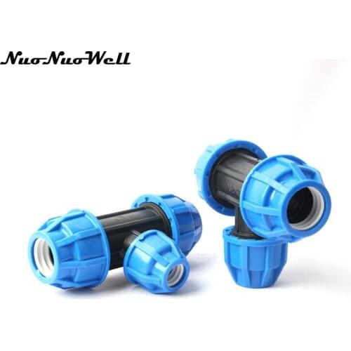 1pc NuoNuoWell PE 32mm to 20mm 25mm Pipe Reducing 3 Way Quick Connector For Water Pipe Repair PPR PVC Tee Tube Adapter
