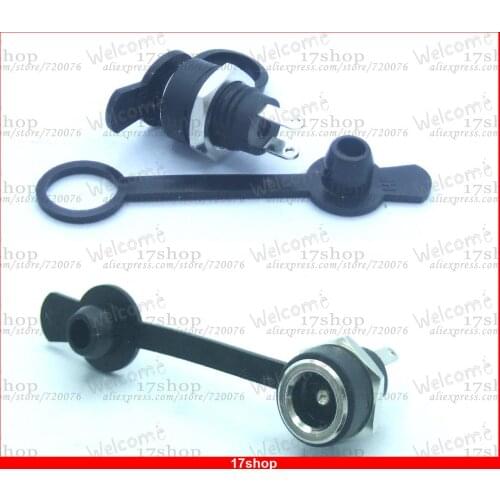10pcs Waterproof plastic 5.5mm x 2.1mm DC Socket Nut Mount Power Charger DC-098