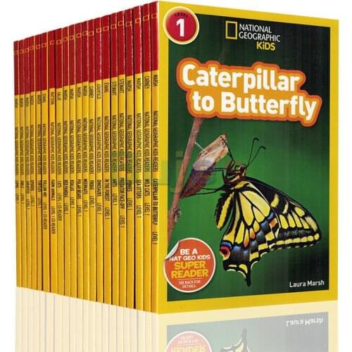 25 books/set English picture book National Geographic Kids level 1 let kids be good reader children science book 5-10 Years