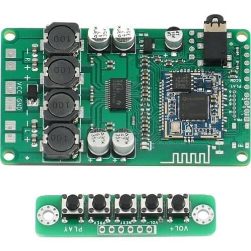 Bluetooth 5.0 Amplifier Audio Board Power Amplifier Stereo Sound Amplificador 15Wx2 with AUX APTX HD,QCC3031/3034 Random