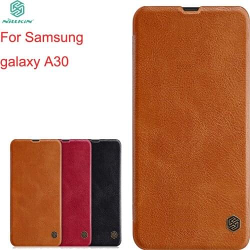 For Samsung galaxy A30 Case Cover NILLKIN PU Leather Flip Case For Samsung galaxy A30 Cover Flip Phone Case For Samsung A30