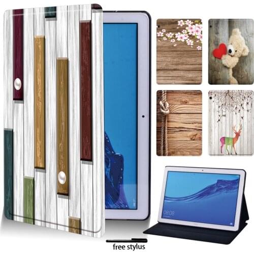 PU Leather Tablet Stand Case for Huawei MediaPad T3 8.0"/T3 10 9.6"/T5 10 10.1"/MediaPad M5 Lite 10.1"/M5 10.8"