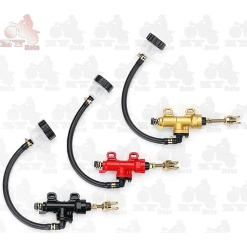 Motorcycle Rear Foot Brake Master Pump Cylinder With Fluid Reservoir Universal For Suzuki Kawasaki Honda Yamaha And Other Model