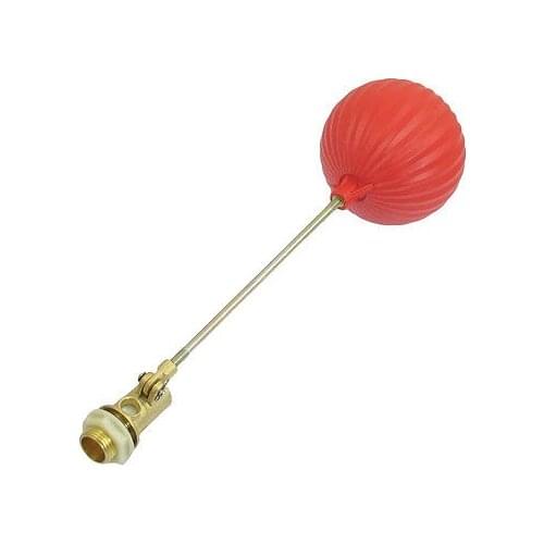 Liquid Level Sensor 20mm Thread Connect 95mm Dia Red Plastic Floating Ball