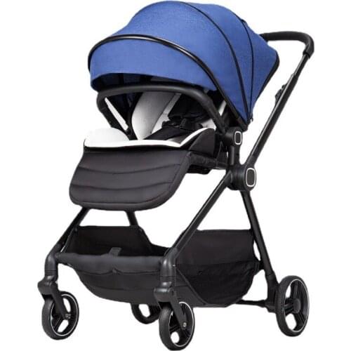 Baby stroller is light and high landscape can sit and lie two-way portable childrens car net baby pram