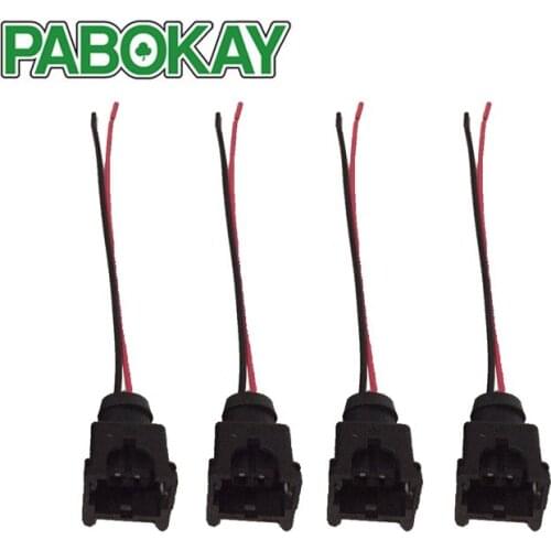 FOR 4 pieces X New Fuel Injector Connector wire plug 0280150842 0280150846 0280150563 EV1 2PIN connector