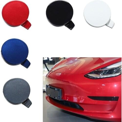For Tesla Model 3 Y Bumper Tow Hook Cover Cap Black Plastic Accessories