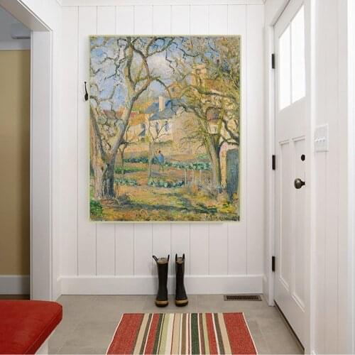 Citon Camille Pissarro《Vegetable Garden》Canvas Oil Painting Artwork Poster Picture Modern Wall Decor Home Living room Decoration
