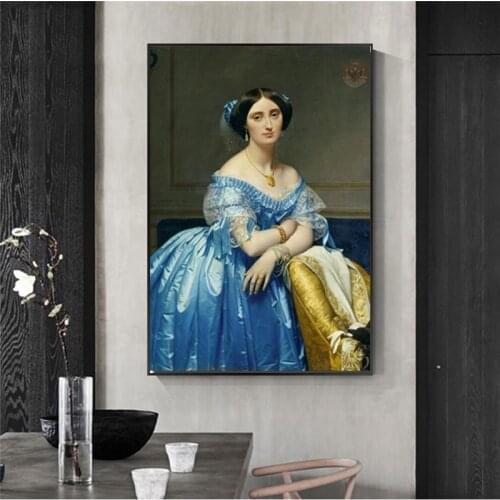 Beautiful Girl Oil Paintings Prints on Canvas Replica By Jean Auguste Dominique Ingres World Famous Paintings for Home Decor