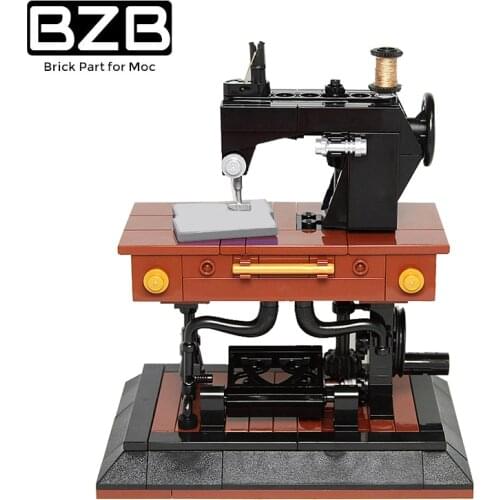 BZB MOC 41609 Classic Home Accessories Nostalgic Sewing Machine Building Blocks Bricks MModel Children DIY Toys Birthday Gifts