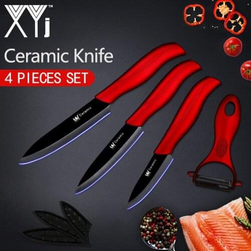 XYj Kitchen Knife Ceramic Knife Cooking Accessries Set 3" 4" 5" inch White & Black Blade Paring Fruit Vegetable Kitchen Tools