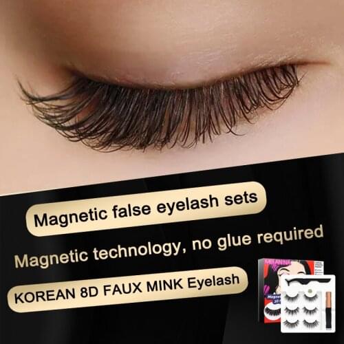 MEIANNA 3 Pairs Natural Fluffy Eyelashes On Magnets Lashes Individual Makeup Volum Wispy Lash Sexy Soft