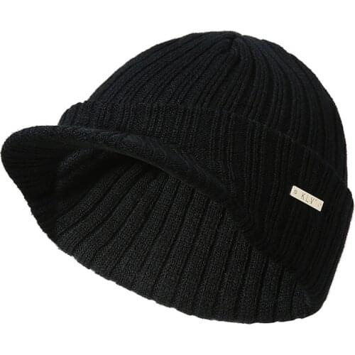 Fashion Men Womens Hat Autumn Winter Casual Solid Unisex Stripe Knitting Soft Warm Visors Peaked Cap Sport Skiing Caps
