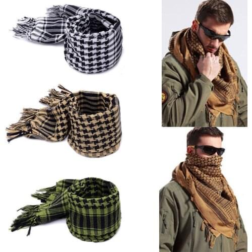 Men Women Winter Military Windproof Scarf Muslim Hijab Shemagh Tactical Shawl Arabic Keffiyeh Cotton Fashion Women Scarves