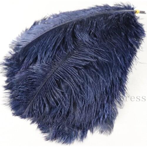 Natural 10-100PCS ostrich hair 45-50CM (18-20 inches) dyed dark blue DIY craft jewelry decoration jewelry clothing feather