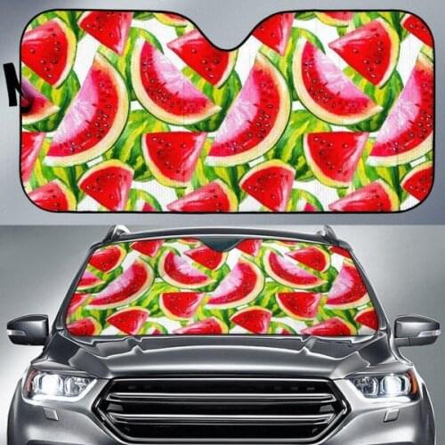 New Yummy Watermelon Pieces Design Summer Windshield Sun Shade for Car Foldable Front Windshield Shade Auto Interior Accessories