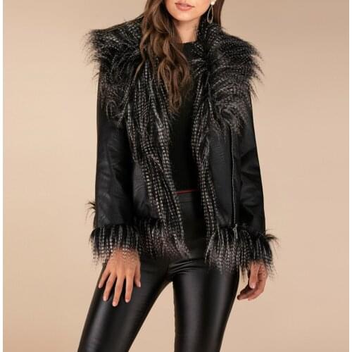 Casual Tassel Faux Leather Jacket Zipper Outwear Coat Winter Jacket Women Blouse Tops Overcoat Chaqueta Mujer 2019 Veste Femme