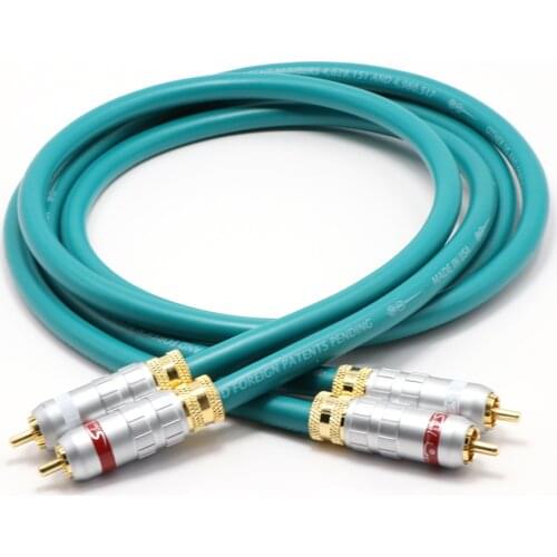 Pair hifiaudio OCC copper RCA Interconnect Cable signal lines audio interconnect wire