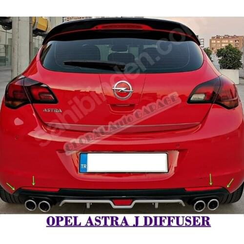 For Opel Astra J Hatchback 2009 2010 2011 2012 2013 2014 2015 2016 Diffuser Rear Bumper Extension Attachment Car Styling Auto