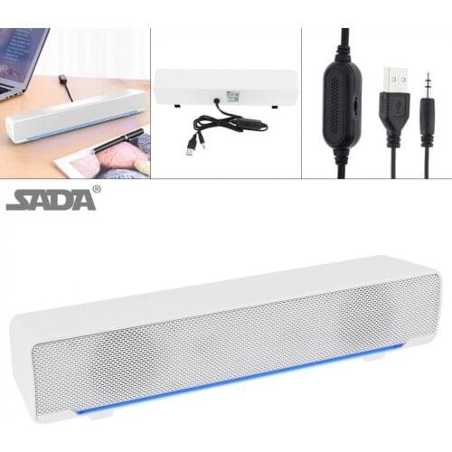 V-196 SADA Strip Speaker Wireless Desktop Multi-media Sound Bar with Dual Speaker DSP and Mixing Sound for Household / Office