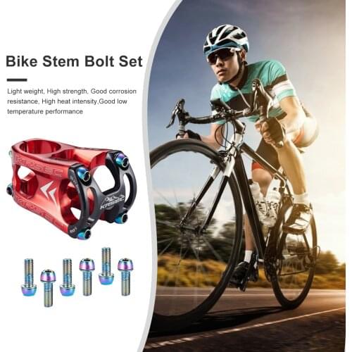 M5x18mm Bike Stem Bolts Titanium Alloy Conical Head Bolts Screws For Bike MTB Bicycle Stem Screws Fixed Bolts Bicycle Tools