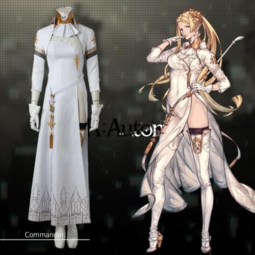 Anime Game NieR Automata Troop Commander White Dress Sexy Cheongsam Uniform Cosplay Costume Women Halloween FreeShipping 2021New