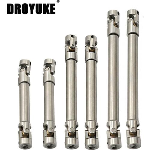 2Pcs Rvs Aandrijfas Voor 1/10 Rc Crawler Traxxas TRX4 TRX6 Axiale SCX10 Wraith Capra D90 TF2 redcat GEN8