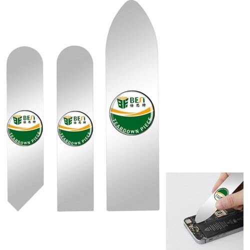 3Pcs 3D Dismantling Metal Card Ultra Thin Flexible Pry Spudger Curved LCD Screen Disassembler Middle Frame Opener Opening Tools