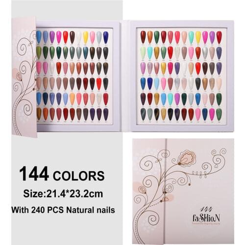 Colors Nail Tips Display Book DIY Nail Art Showing Shelf Gel Nail Polish Color Card Chart Painting Dedicated Display Board