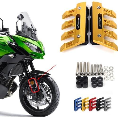 For Kawasaki VERSYS 650 1000 KLZ1000 Motorcycle CNC Aluminum mudguard side protection block front fender side anti-fall slider