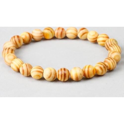 Authentic African Wood Bracelet Beads 8mm Wood Sandalwood Prayer Bracelet Drop shipping Men Women Jewelry Elastic Line