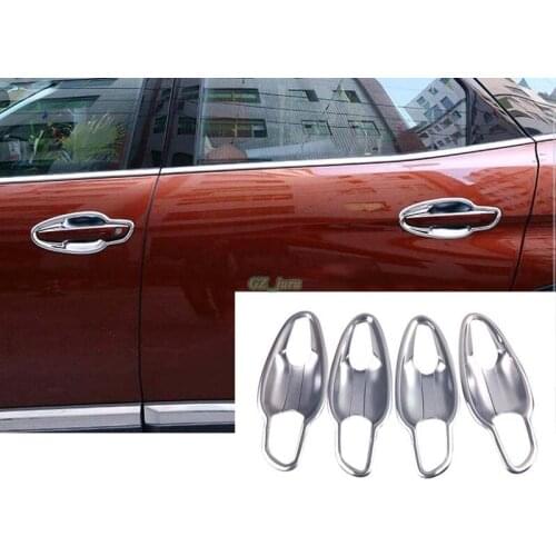 Car styling 8PCS Exterior ABS Door Handle Bowl Cover Trim For Peugeot 3008 GT 2016 2017 Decoration Accessories