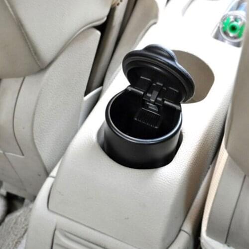 1PCS Car LED Ashtray Garbage Coin Storage Cup Container Universal Size With Lid