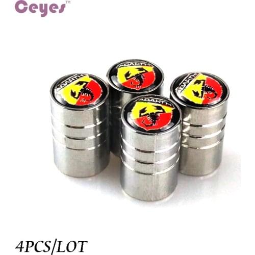 Car-Styling Car Emblems Wheel Tire Valves Tyre Stem Air Caps Cover Case For Fiat Abarth 500 Stilo Ducato Palio Bravo Car Styling