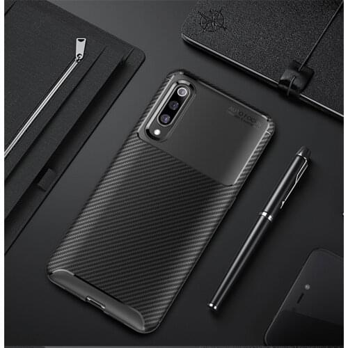 2021 For Xiaomi Mi 9 9T 11X CC9 Pro Case Carbon Fiber Silicone Shockproof Back Cover For Mi 6X 11i Pocophone M3 Pro Phone Cases