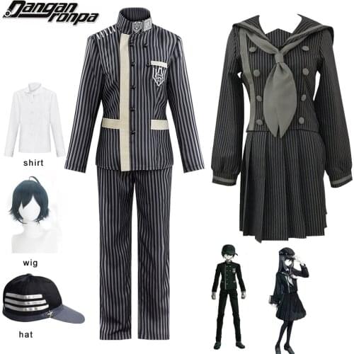 Danganronpa V3 Saihara Shuichi Cosplay Costume Dangan Ronpa Men Women Girls Dress Wig Skirt School Uniform Suit Sailor Headwear