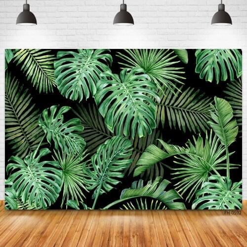 Summer Tropical Jungle Green Leaves Nature Scenery Birthday Party Photography Backdrops For Photo Studio Photocall Backgrounds