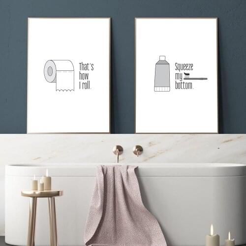 Nordic Canvas Painting Thats How I Roll Quote Wall Art Posters And Prints Funny Toilet Bathroom Decor Pictures Home Decoration